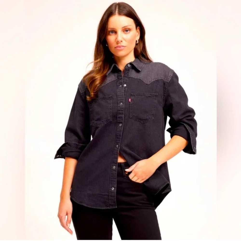 Levi’s Teodora western shirt black size small